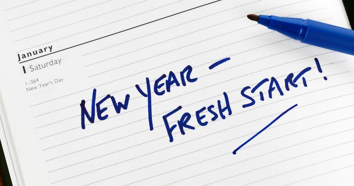 New Year Fresh Start planner page